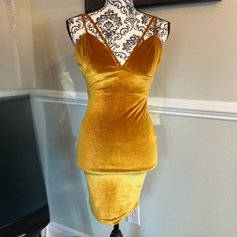 Velvet Gold Dress